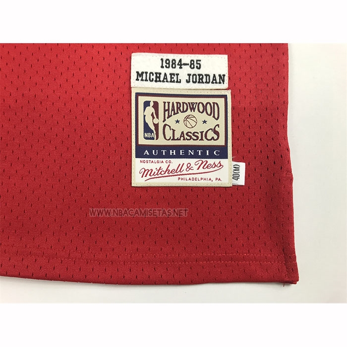 Camiseta Chicago Bulls Michael Jordan NO 23 Autentico 1984-85 Rojo